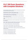 Bundle For CLC 106 Exam Questions with Complete Solutions