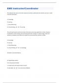EMS Instructor&sol;Coordinator 145 Questions with 100&percnt; Correct Answers &vert; Updated  &vert; Guaranteed A&plus;&vert;81 Pages&vert;2024 