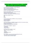 Scaled Agile Framework &lpar;SAFe&rpar; - Leading SAFe Exam with Complete Solutions 
