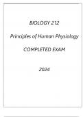 BIOLOGY 212 PRINCIPLES OF HUMAN PHYSIOLOGY COMPLETED EXAM 2024.p