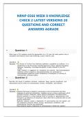 NRNP 6566 WEEK 8 KNOWLEDGE  CHECK 2 LATEST VERSIONS 20  QUESTIONS AND CORRECT ANSWERS AGRADE