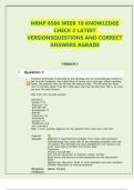 NRNP 6566 WEEK 10 KNOWLEDGE  CHECK 2 LATEST VERSIONSQUESTIONS AND CORRECT ANSWERS AGRADE