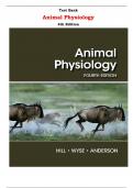 Test Bank For Animal Physiology 4th Edition By Richard W. Hill, Gordon A. Wyse, Margaret Anderson |All Chapters,  Year-2023/2024|