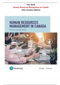 Test Bank For Human Resources Management in Canada 15th Canadian Edition By Gary Dessler ,  Nita Chhinzer|All Chapters,  Year-2023/2024|