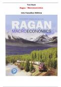 Test Bank For Ragan - Macroeconomics  16th Canadian Edition By Christopher T.S. Ragan |All Chapters,  Year-2023/2024|