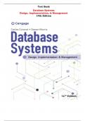 Test Bank For Database Systems Design, Implementation, & Management 14th Edition By Carlos Coronel, Steven Morris |All Chapters,  Year-2023/2024|