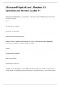 Ultrasound Physics Exam 1 Chapters 1-5 Questions and Answers.Graded A+