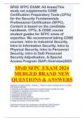 SPeD SFPC EXAM 2024 MERGED BRAND NEW QUESTIONS & ANSWERS