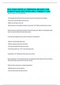 WGU D265 CRITICAL THINKING REASON AND EVIDENCE125 QNS WITH 100&percnt; CORRECT ANS&period;