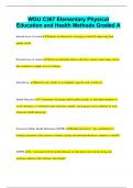 WGU C367 Elementary Physical Education and Health Methods Graded A&plus;