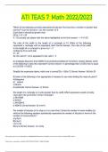 ATI TEAS 7 Math 2022&sol;2023