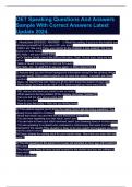 OET Speaking Questions And Answers Sample With Correct Answers Latest Update 2024&period;