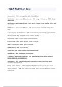 HOSA Nutrition review test &sol; All Questions With Solutions Confirmed By An Expert &sol; A&plus; Graded  Combined Package Solutions 