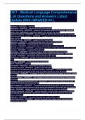 OET - Medical Language Comprehensive List Questions and Answers Latest Update 2024 &lpar;GRADED A&plus;&rpar;&period;