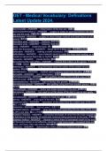 OET - Medical Vocabulary&colon; Definations Latest Update 2024&period;