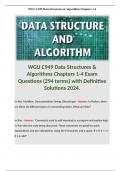 WGU C949 Data Structures & Algorithms Chapters 1-4 Exam Questions (294 terms) with Definitive Solutions 2024.