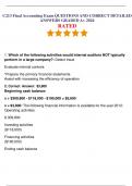 C213 Final Accounting Exam QUESTIONS AND CORRECT DETAILED ANSWERS GRADED A&plus; 2024