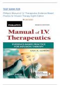 Phillips's Manual of I.V. Therapeutics Evidence-Based Practice for Infusion Therapy Eighth Edition by Lisa Gorski-Test bank 