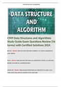 WGU C949 - Data Structures and Algorithms Study Guide Package. 