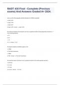 RADT 435 Final - Complete &lpar;Previous exams&rpar; And Answers Graded A&plus; 2024&period;