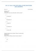 SCI 131 Quiz 2 2024 WITH REAL EXAM QUESTIONS AND ANSWERS
