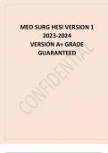 MED SURG HESI MED SURG HESI VERSION 1 2023-2024 QUESTIONS AND ANSWERS.