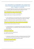 ATI ASSESSMENT LEADERSHIP AND COMMUNITY HEALTH EXAM 2020 WITH NGN QUESTIONS AND 100&percnt; CORRECT ANSWERS 