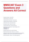 MMSC407 Exam 3 Questions and Answers All Correct