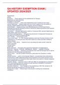 GA HISTORY EXEMPTION EXAM &vert; UPDATED 2024&sol;2025