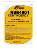 RSE4801 CONTINGENCY  ASSIGNMENT 6 DUE 19 JANUARY 2024 ALL FOUR ESSAYS ANSWERED