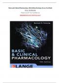 Test Bank for Basic and Clinical Pharmacology 14th Edition by Bertram Katzung&comma; All Chapters 1-64 Q&A with Rationales &vert; Complete Guide A&plus;