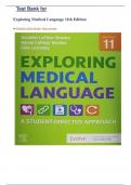 Test Bank For Exploring Medical Language 11th Edition by Myrna LaFleur Brooks  complete guide  A+