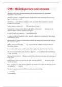 CVS - MCQ Questions and answers 
