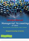MANAGERIAL ACCOUNTING 15TH EDITION RAY H. GARRISON, ERIC W. NOREEN, PETER C. BREWER TEST BANK AND SOLUTION MANUAL