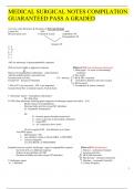 MEDICAL SURGICAL NOTES COMPILATION GUARANTEED PASS A GRADED