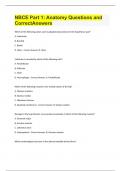 NBCE Part 1 Anatomy Questions and CorrectAnswers
