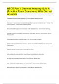 NBCE Part I General Anatomy Quiz A &lpar;Practice Exam Questions&rpar; With Correct Answers