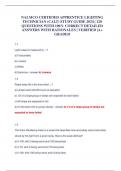 NALMCO CERTIFIED APPRENTICE LIGHTING TECHNICIAN &lpar;CALT&rpar; STUDY GUIDE 2024 &vert; 120 QUESTIONS WITH 100&percnt; CORRECT DETAILED ANSWERS WITH RATIONALES &vert; VERIFIED &vert;A&plus; GRADED 