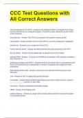 CCC Test Questions with All Correct Answers