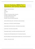 General Anatomy &lpar;NBCE Part 1&rpar; Questions and Correct Answers