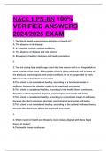 NACE 1 PN-RN 100&percnt;  VERIFIED ANSWERS  2024&sol;2025 EXAM