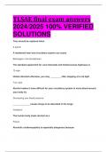 TLSAE Course Final Exam 100&percnt; VERIFIED ANSWERS  2024&sol;2025