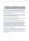 NURS 6521 PHARMACOLOGY FINAL  EXAM WITH COMPLETE SOLUTIONS