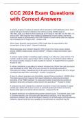 CCC 2024 Exam Questions with Correct Answers
