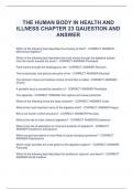 THE HUMAN BODY IN HEALTH AND  ILLNESS CHAPTER 23 QAUESTION AND  ANSWER