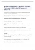 CSLB License Health & Safety Practice Test exam 2024 with 100% correct answers