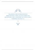 TRAINING FOR INTERVENTION PROCEDURES &lpar;TIPS&rpar; EXAM COMPLETE QUESTIONS AND ANSWERS 2023&sol;2024 &lpar;100&percnt;&rpar; VERIFIED &vert; RATED A&plus;