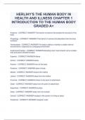 HERLIHY'S THE HUMAN BODY IN  HEALTH AND ILLNESS CHAPTER 1  INTRODUCTION TO THE HUMAN BODY GRADED A&plus;