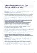 Indiana Pesticide Applicator Core Training ACCURATE 100&percnt;