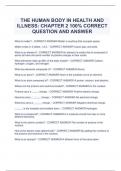 THE HUMAN BODY IN HEALTH AND  ILLNESS&colon; CHAPTER 2 100&percnt; CORRECT  QUESTION AND ANSWER